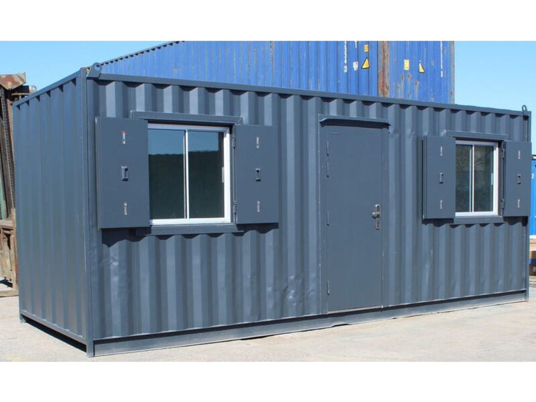 20ft kantoorcontainer met 2 ramen
